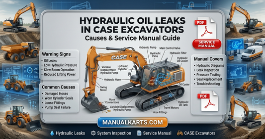 Hydraulic Oil Leaks in CASE Excavators Causes & Service Manual Guide ManualKarts.com
