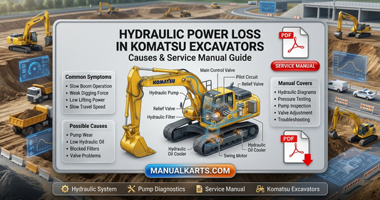 Hydraulic Power Loss in Komatsu Excavators Causes & Service Manual Guide  ManualKarts.com