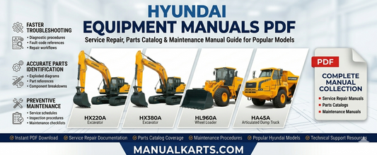 Hyundai Equipment Manuals PDF Service Repair, Parts Catalog & Maintenance Manual Guide for Popular Models