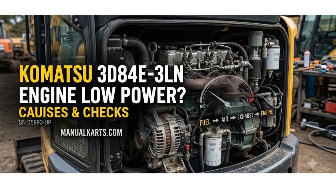 Komatsu 3D84E-3LN Engine Low Power Causes & Troubleshooting Checks