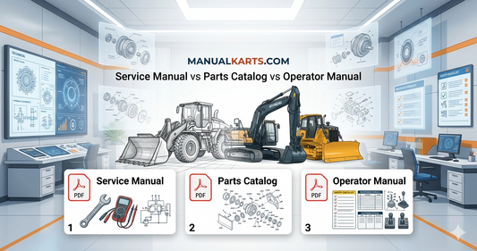 What Manual Do You Need Service Manual vs Parts Catalog vs Operator Manual