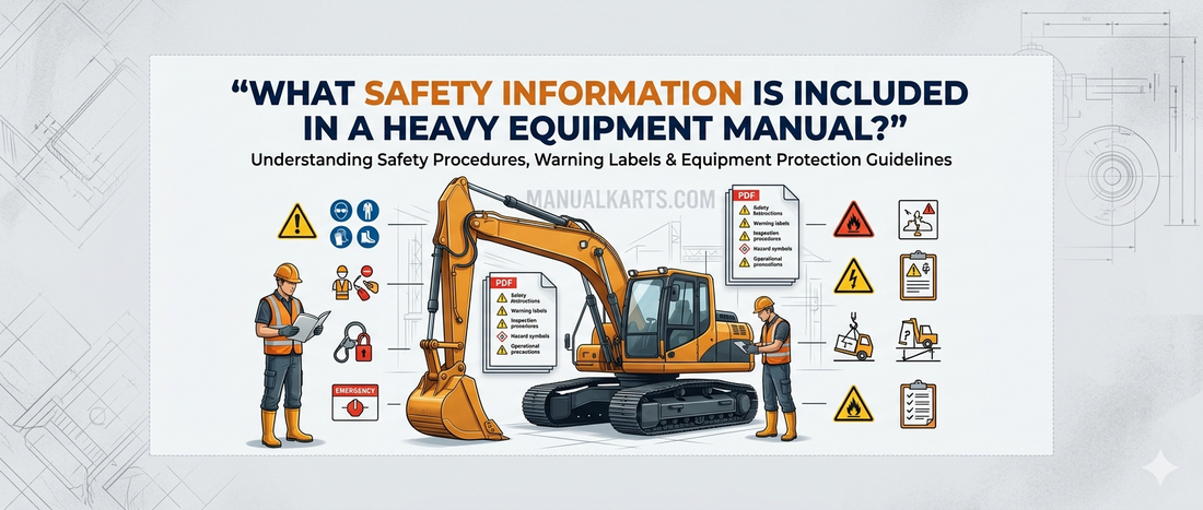 safety information is included in a heavy equipment manual