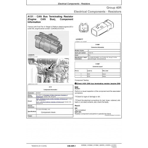 6095MC 6105MC 6115MC 6095RC 6105RC 6115RC John Deere Tractor (TM409319) Diagnostic Manual