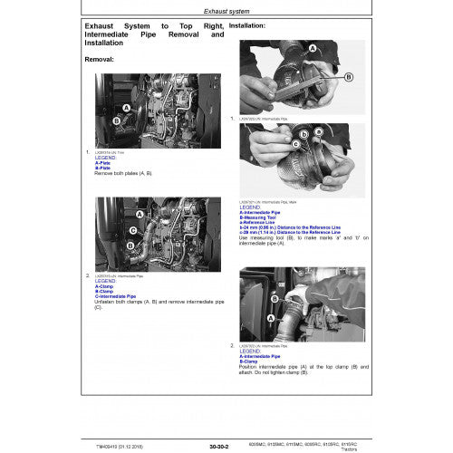 6095MC,6105MC, 6115MC, 6095RC, 6105RC, 6115RC John Deere Tractor (TM409419) Service Repair Manual 