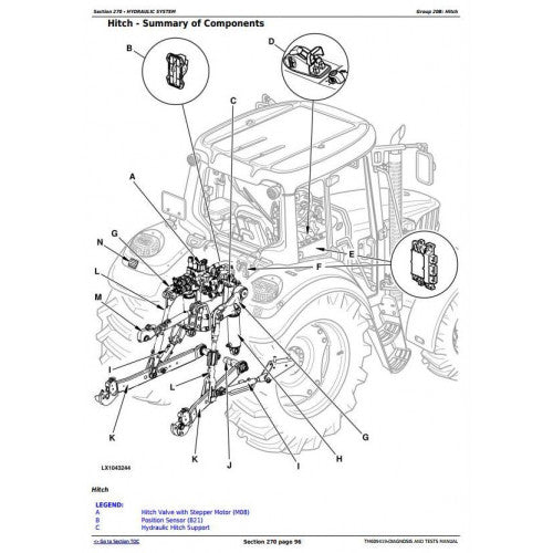 6105J, 6105JH, 6140J, 6140JH, 6155J & 6155JH John Deere Tractor (TM609419) Diagnosis and Tests Manual 