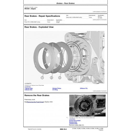 6110M, 6120M, 6125M, 6130M, 6135M, 6140M, 6145M John Deere Tractor (TM410719) Service Technical Manual