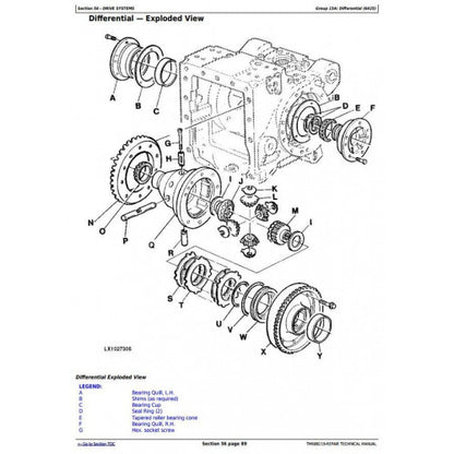6425(HC), 7425(HC), 7525(HC),6155J(H) John Deere Tractor (TM608219) Service Repair Manual 
