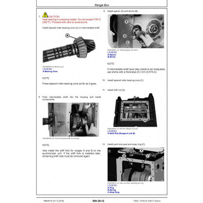 7200J, 7215J and 7230J John Deere Tractor (TM805119) Service Technical Manual