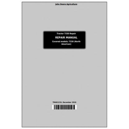 7330 2WD or MFWD John Deere Tractor (TM401219) Service Repair Manual 