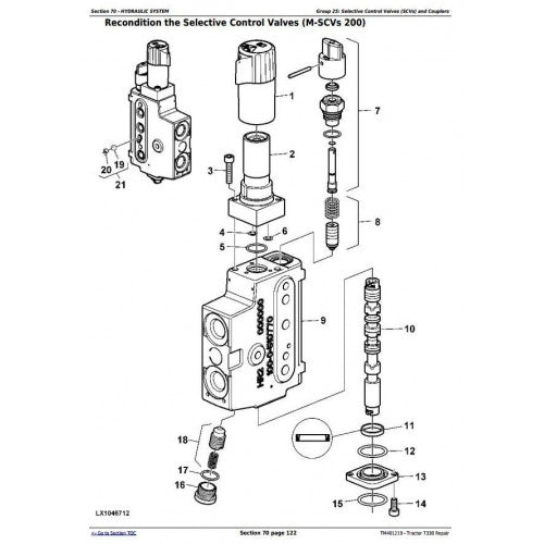 7330 2WD or MFWD John Deere Tractor (TM401219) Service Repair Manual 