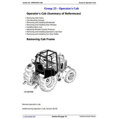 7425, 7525, 6140J, 6155J, 6155JH John Deere Tractor (TM605819) Service Repair Manual 