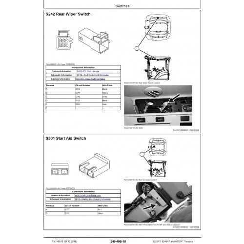 8320RT, 8345RT, 8370RT John Deere Tractor (TM146619) Diagnostic Technical Manual