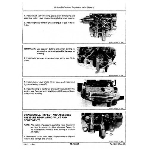 8450, 8650 4WD John Deere Articulated Tractor (TM1355) Service Technical Manual 