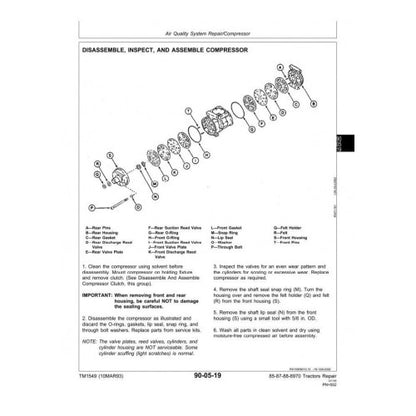 8570, 8770,  8870,  8970 4WD John Deere Articulated Tractor (TM1549) Service Technical Manual