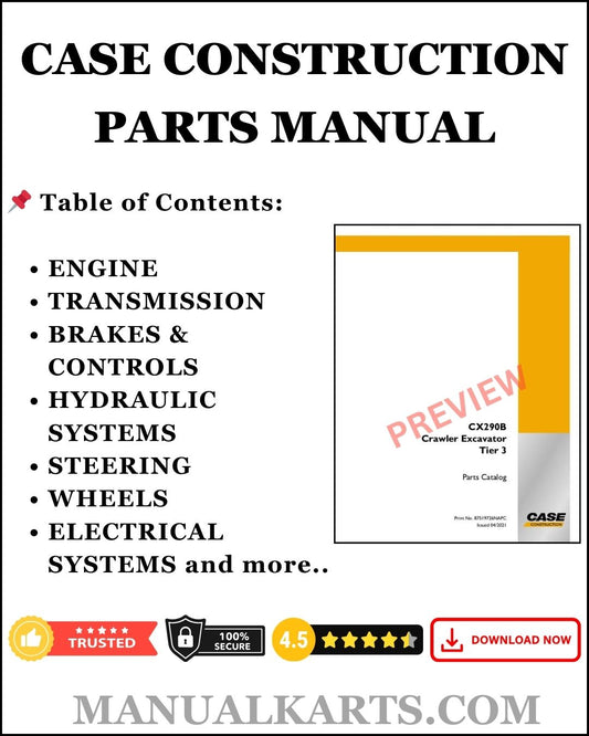 Case LW110.B Wheel Loader Pdf Parts Manual