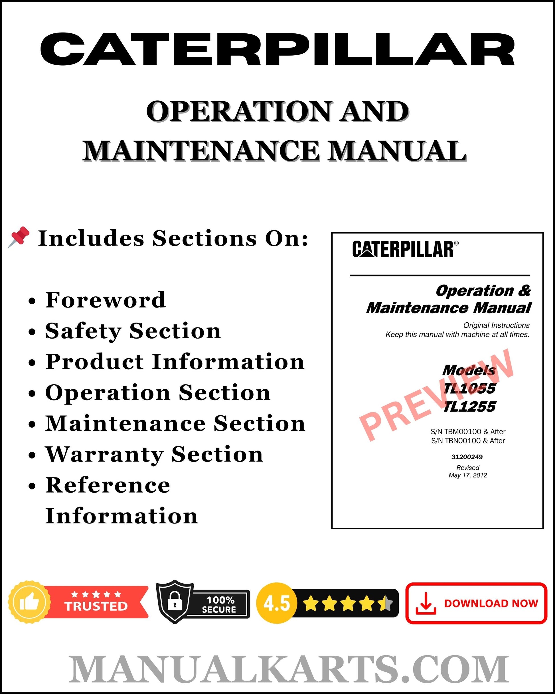 Caterpillar PM825 Cold Planer Pdf Operation & Maintenance Manual  626  