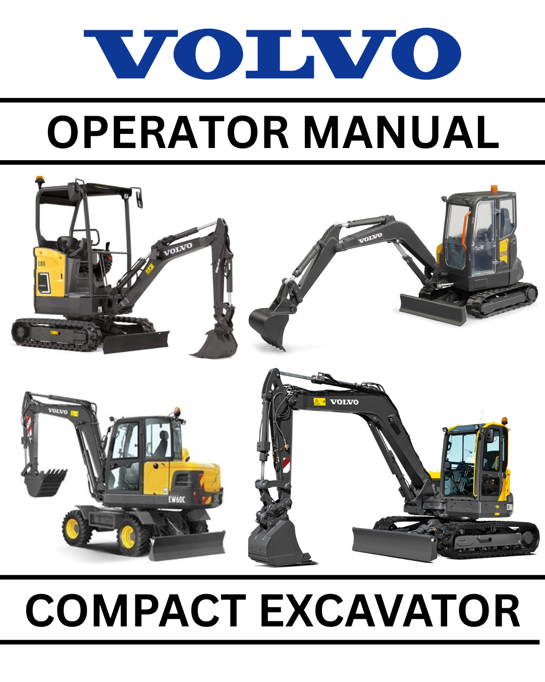 VOLVO ECR58F COMPACT EXCAVATOR OPERATOR PDF MANUAL
