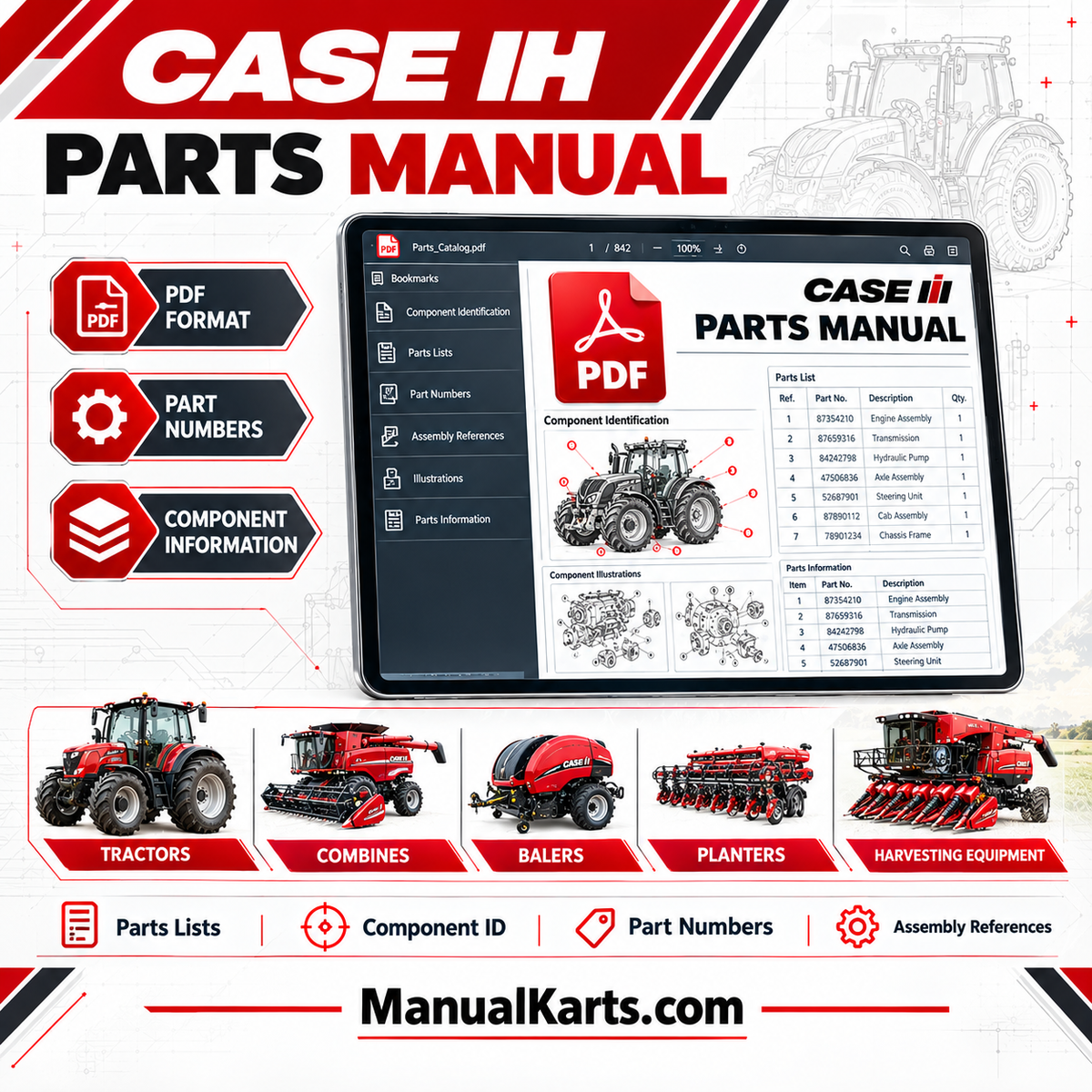 Case IH 4530 Titan Tier 4 Floater Chassis PDF Parts Manual 592001051PC Publication Number:592001051PC
