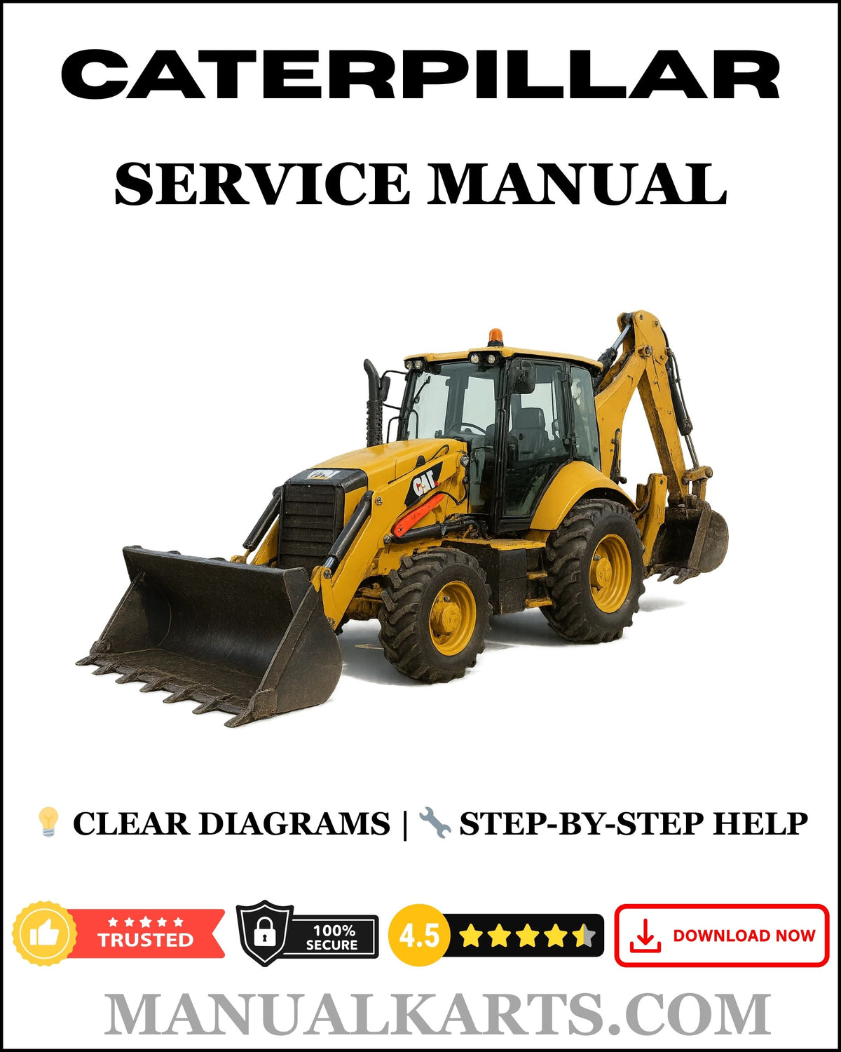 Caterpillar 424B Backhoe Loader Pdf Service Repair Manual JRN 