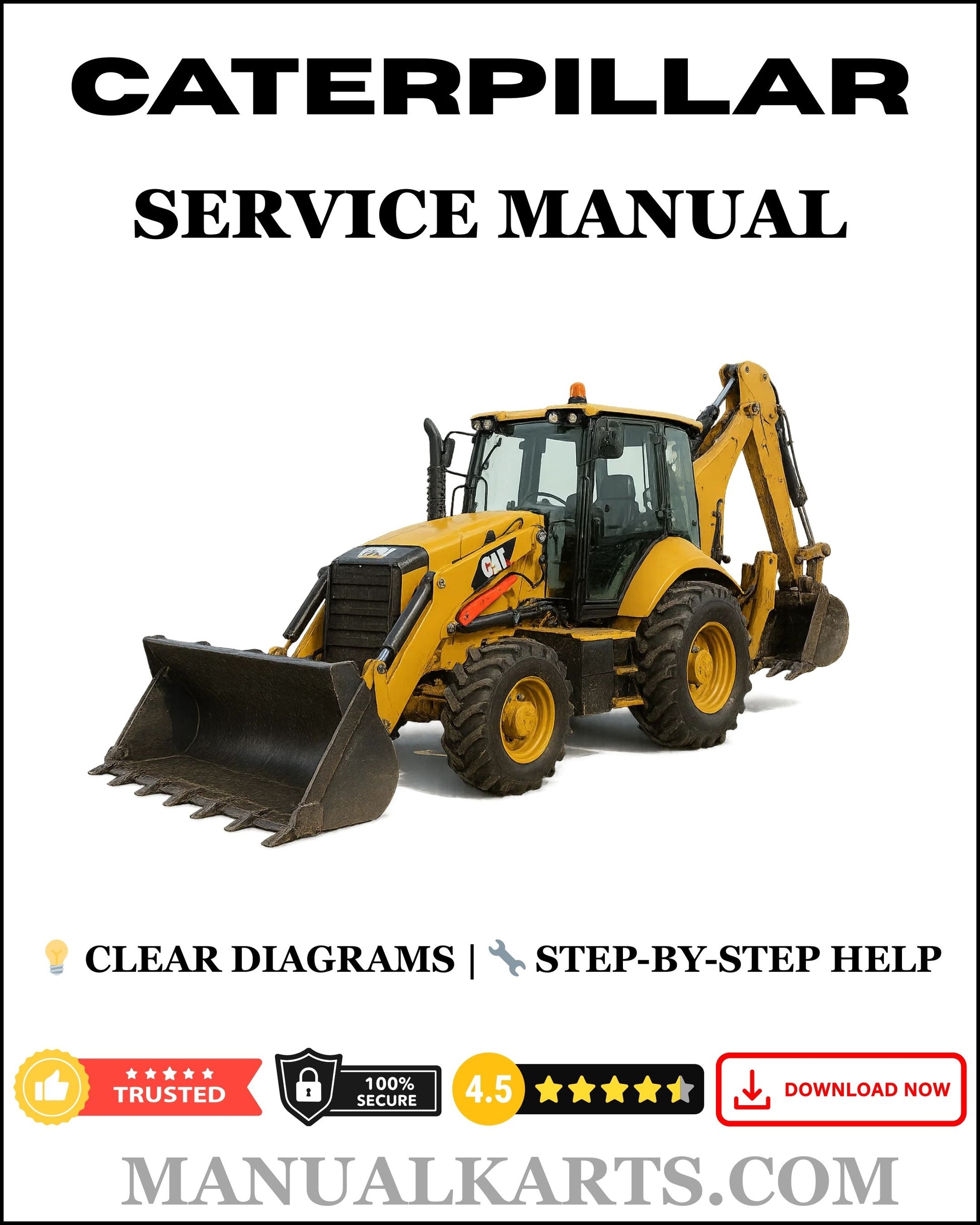 Caterpillar 450F OEM Backhoe Loader Pdf Service Repair Manual HHR