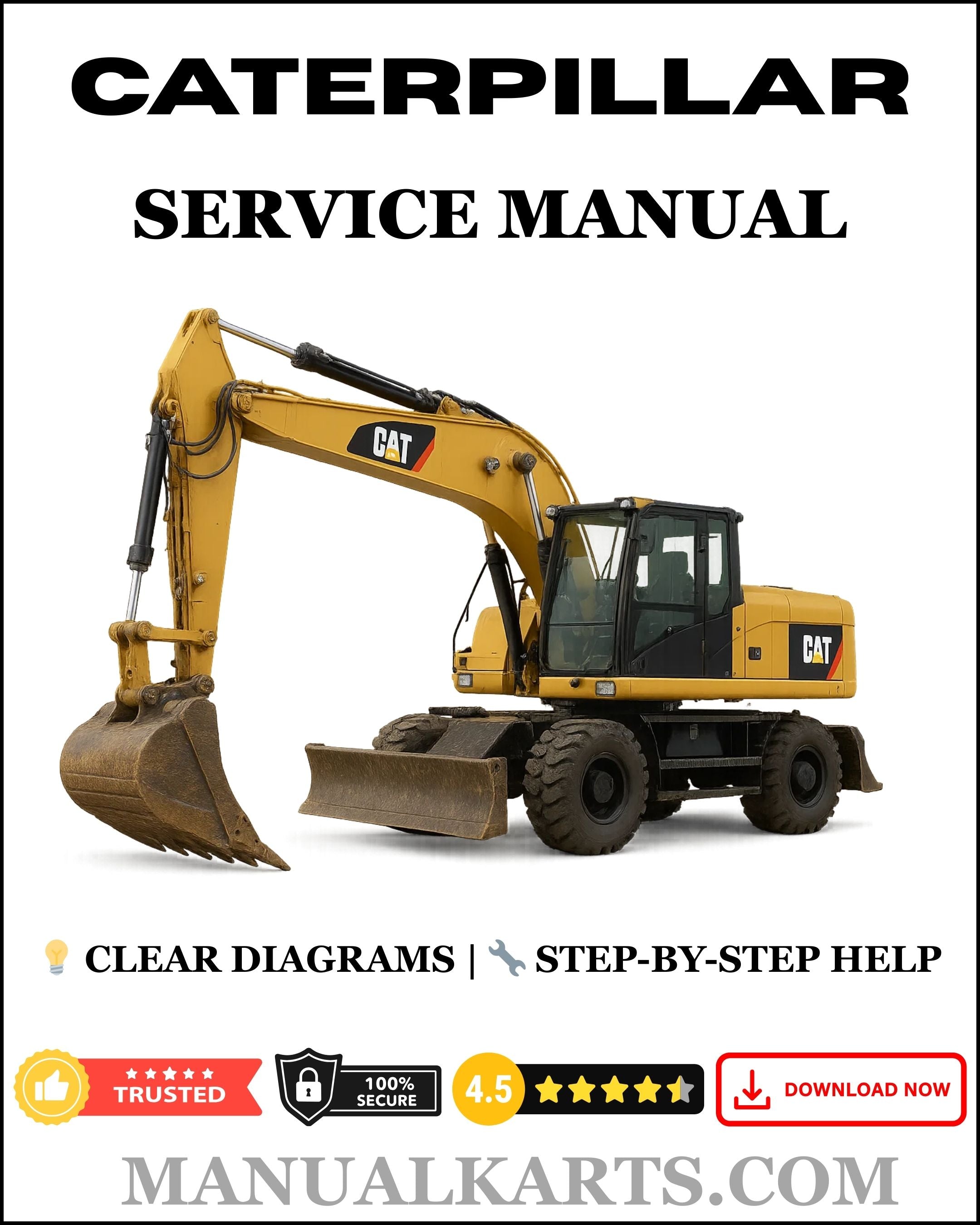 Caterpillar MS110 Wheeled Excavator Pdf Service Repair Manual 9FD ...