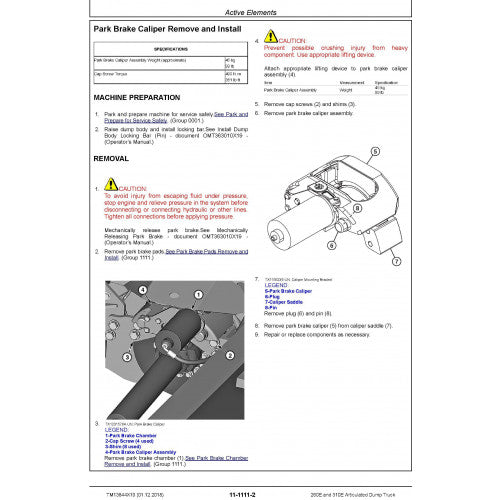 Download John Deere 260E, 310E Articulated Dump Truck (TM13844X19) Service Technical Manual