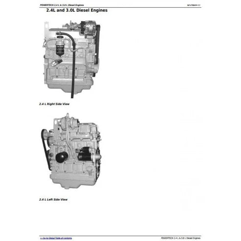 John Deere Powertech 4024 2.4 L and 5030 3.0 L Diesel Engines Technical Manual - CTM301