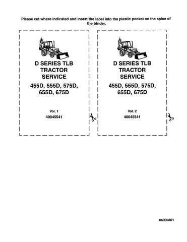Ford New Holland 455d, 555d, 575d, 655d, 675d Backhoe Loader D Series Tlb Pdf Service Repair Manual (P. Nb. 40045541)