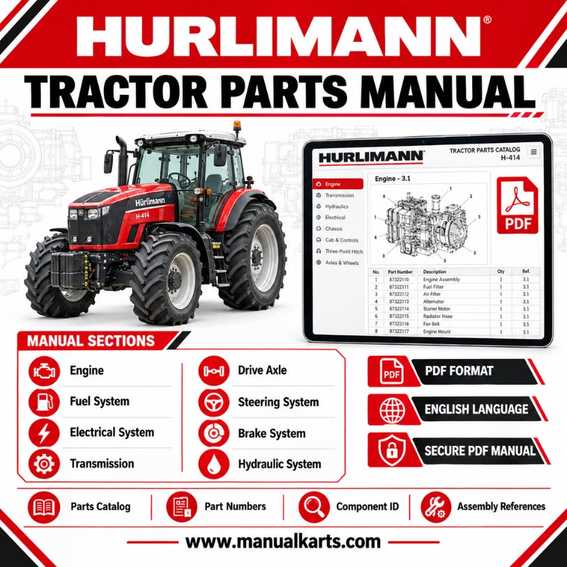 Hurlimann H-468-4 Club Basso Tractor PDF Parts Manual 