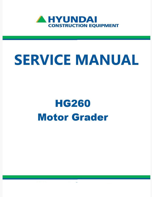 Hyundai HG260 Motor Grader Pdf Repair Service Manual