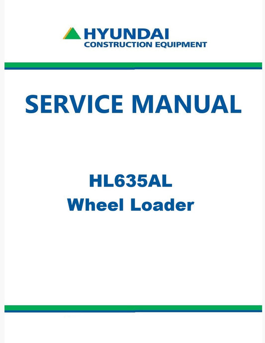 Hyundai HL635AL Wheel Loader Pdf Repair Service Manual