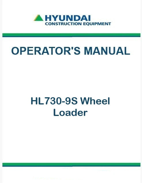 Hyundai HL730-9S Wheel Loader Pdf Operator's Manual Download (Brazil)