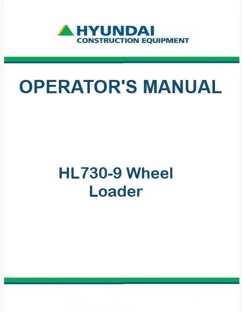 Hyundai HL730-9 Wheel Loader Pdf Operator's Manual