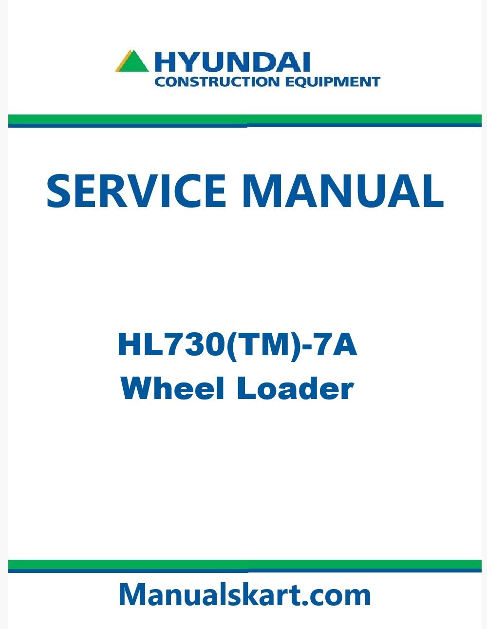 Hyundai HL730(TM)-7A Wheel Loader Pdf Repair Service Manual