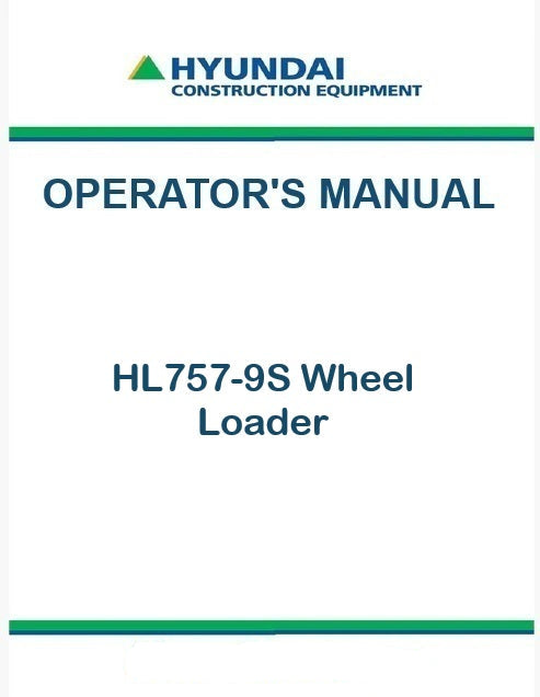 Hyundai HL757-9S Wheel Loader Pdf Operator's Manual Download (Brazil)