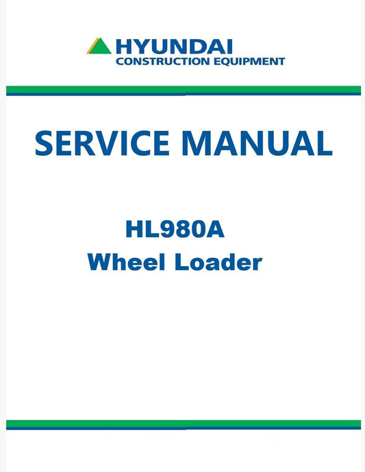 Hyundai HL980A Wheel Loader Pdf Repair Service Manual