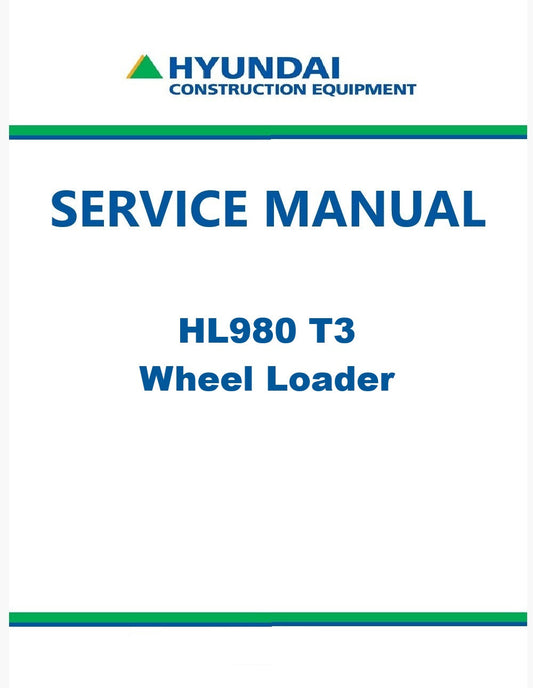Hyundai HL980 T3 Wheel Loader Pdf Repair Service Manual