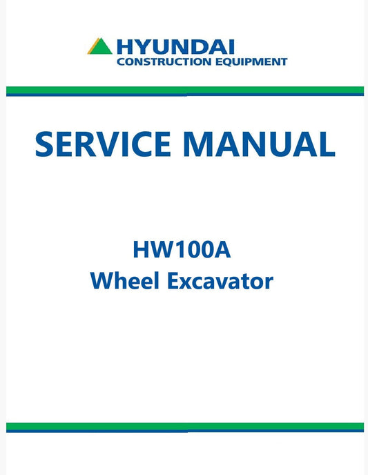 Hyundai HW100A Wheel Excavator Pdf Repair Service Manual