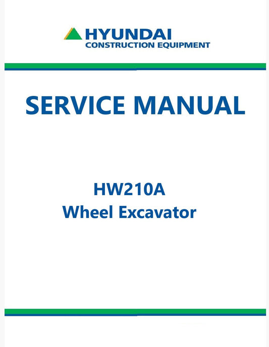 Hyundai HW210A Wheel Excavator Pdf Repair Service Manual