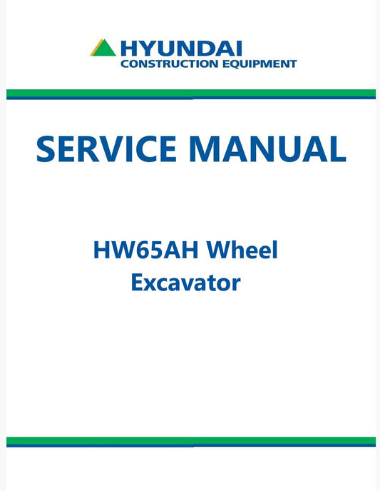 Hyundai HW65AH Wheel Excavator Pdf Repair Service Manual