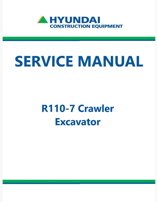 Hyundai R110-7 Crawler Excavator Pdf Repair Service Manual