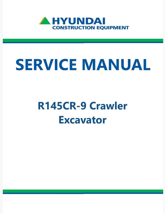 Hyundai R145CR-9 Crawler Excavator Pdf Repair Service Manual