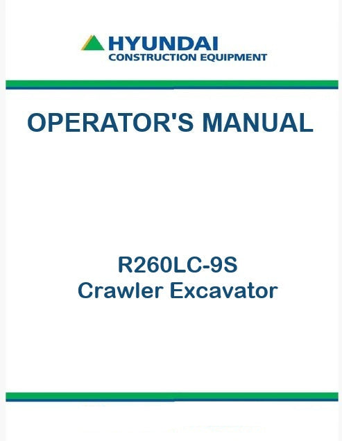 Hyundai R260LC-9S Crawler Excavator Pdf Operator's Manual