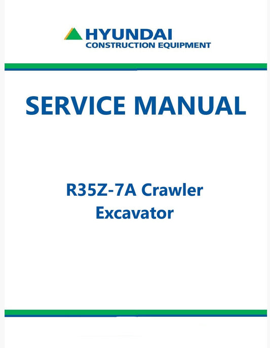 Hyundai R35Z-7A Crawler Excavator Pdf Repair Service Manual