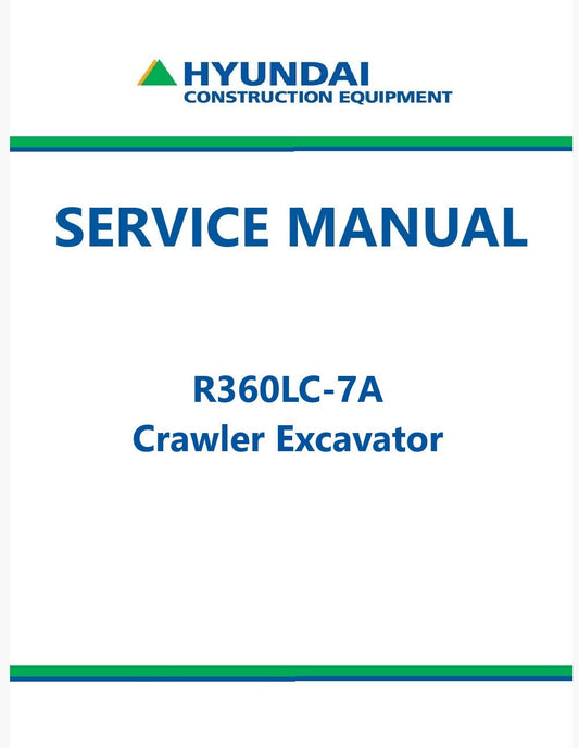 Hyundai R500LC-7A Crawler Excavator Pdf Repair Service Manual