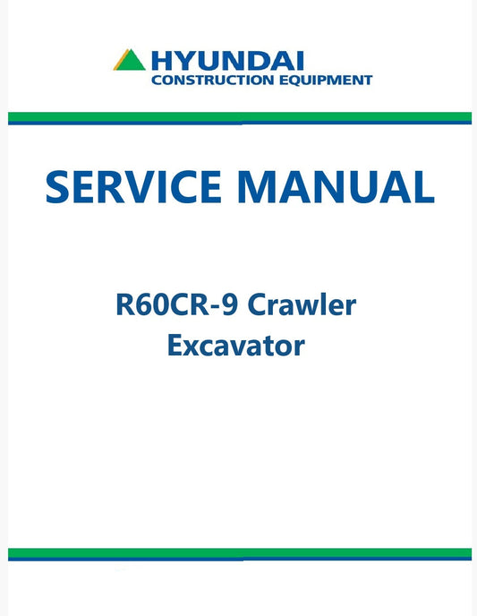 Hyundai R60CR-9 Crawler Excavator Pdf Repair Service Manual