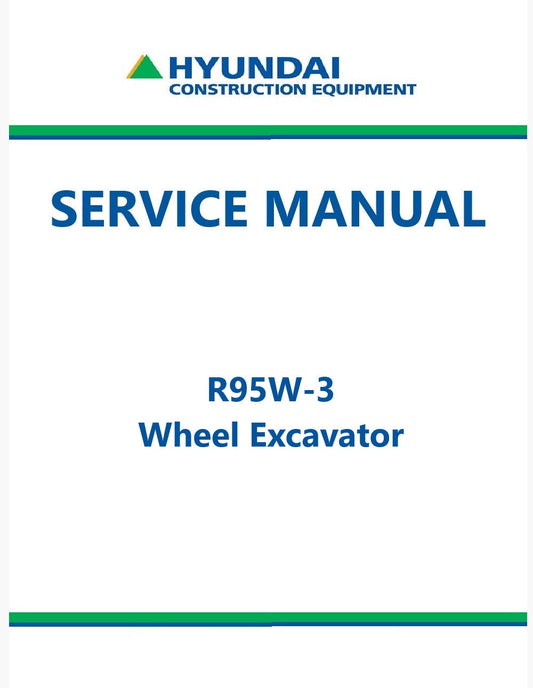 Hyundai R95W-3 Wheel Excavator Pdf Repair Service Manual