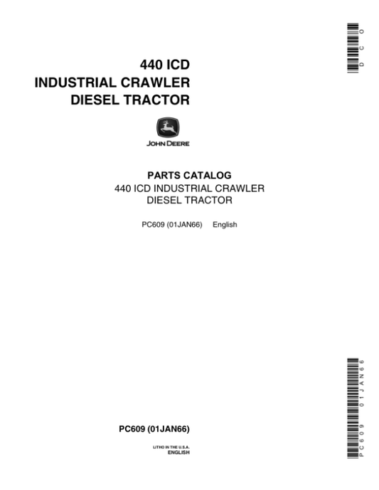 John Deere 440ICD Crawlers Parts Catalog Manual – PC609