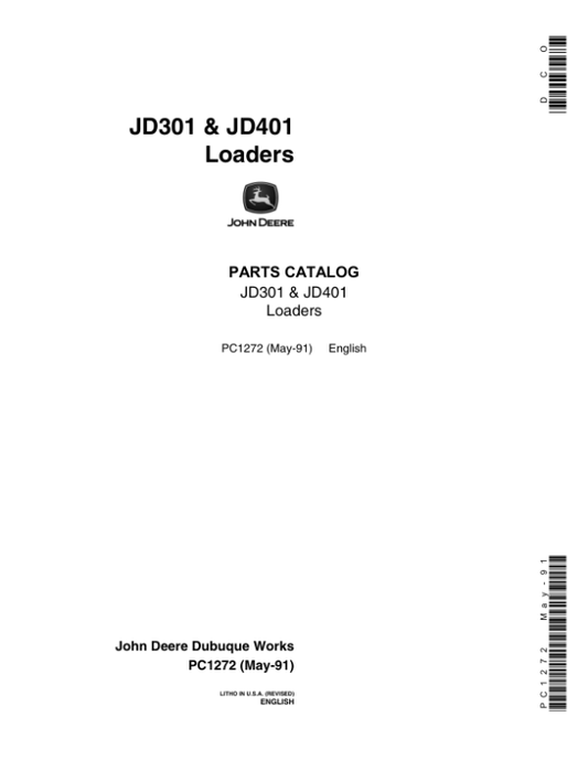 John Deere 7310 Attachments (7310 Yr 1974-1983 for 301, 401 Series Tractors) Parts Catalog Manual – PC1272