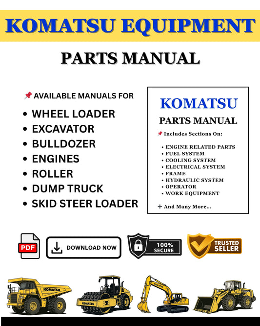 KOMATSU PW100-1 (JPN) HYDRAULIC EXCVATOR PARTS MANUAL SN 1003-UP 

